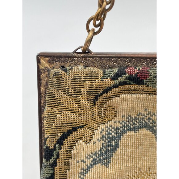 Vintage Walborg Made In France Handbag Tapestry Purse With Chain Strap & Scenic - Picture 5 of 13